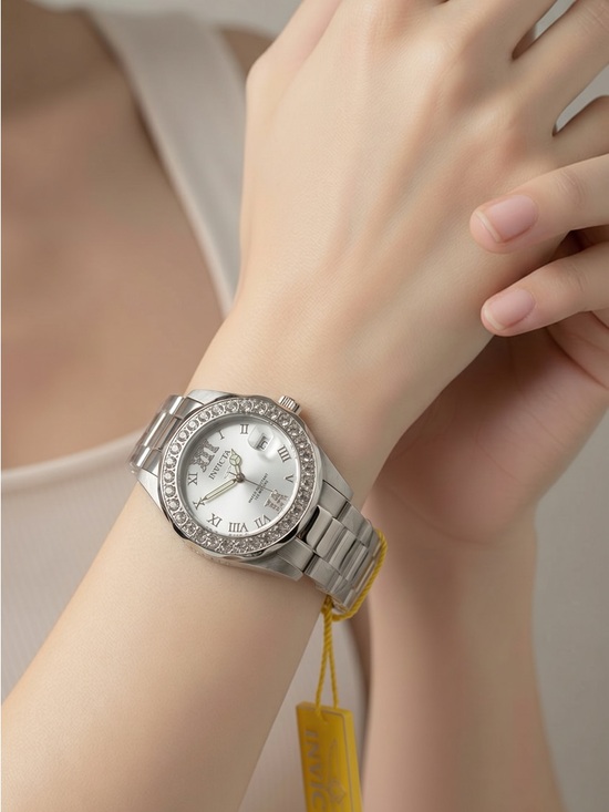 Invicta Women Silver Crystal-Accent Stainless Steel Bracelet Watch 38mm main image 10
